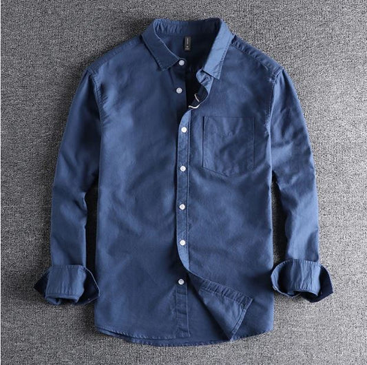Onnat Cotton Premium Long Sleeve Shirt Blue / M Menswear