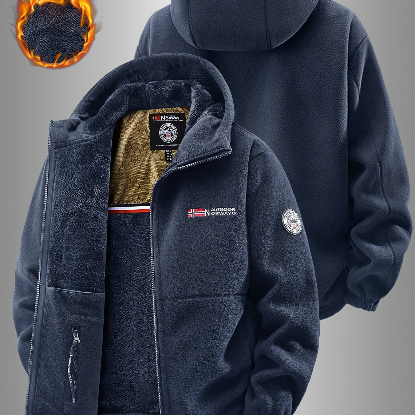 AeroFleece™ Geometric Hooded Jacket