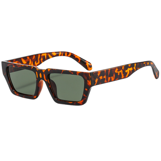 Urbany Glasses Leopard | Green Sunglasses