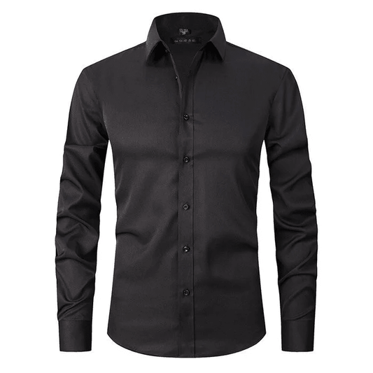 Breathable High Elasticity Anti-Wrinkle Shirt Black / S Menswear