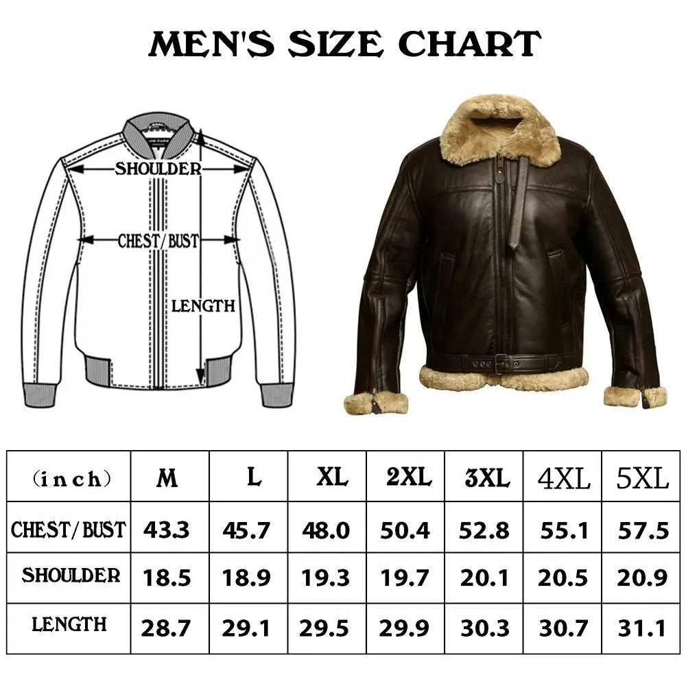 Faux-Sheepskin Leather Jacket Menswear