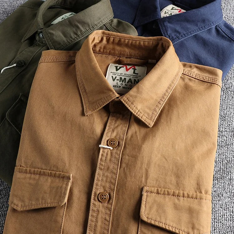 Vintage Cargo Long Sleeve Shirt Menswear