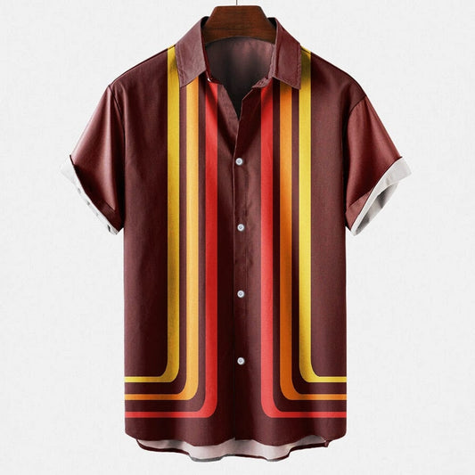 Palms Summer Shirt Wine Red / Xs Menswear