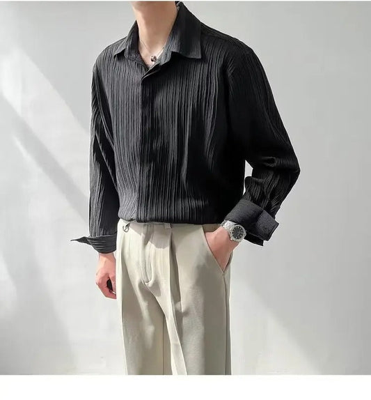 Vintage Long-Sleeved Shirt Black / Medium Menswear