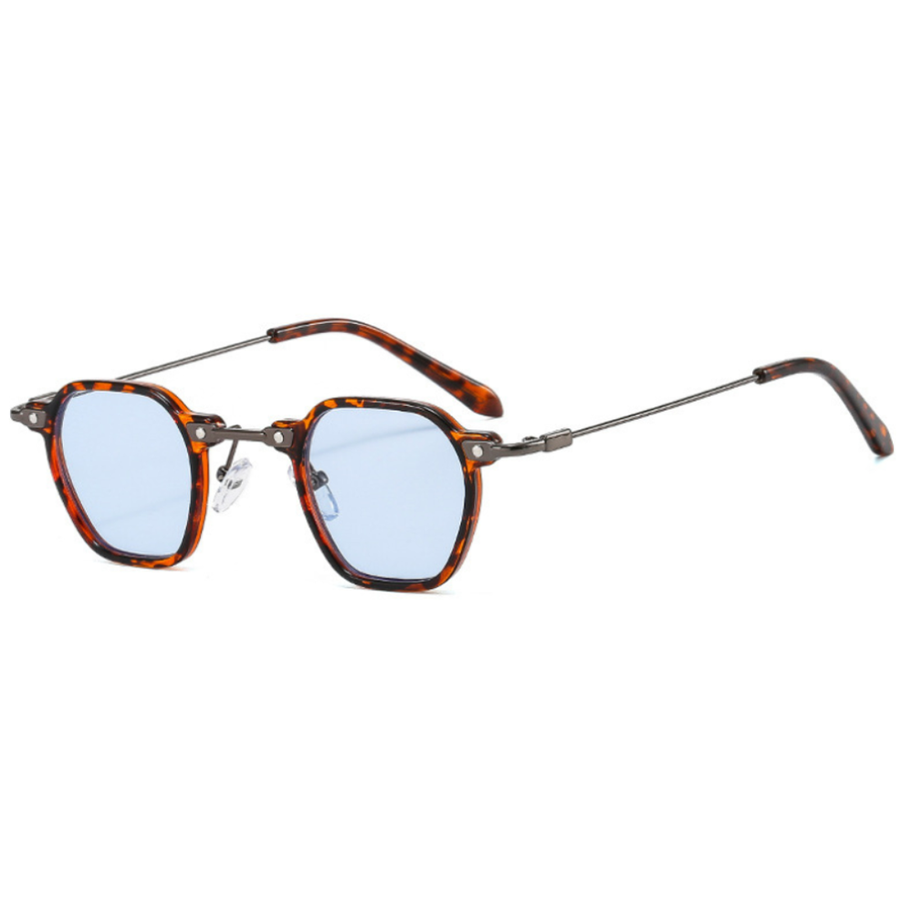 Rive Glasses Leopard | Blue Sunglasses