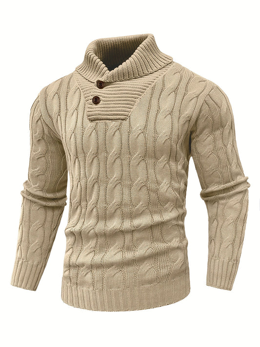 Caden Stripes – Men’s Rib-Knit Pullover Sweater