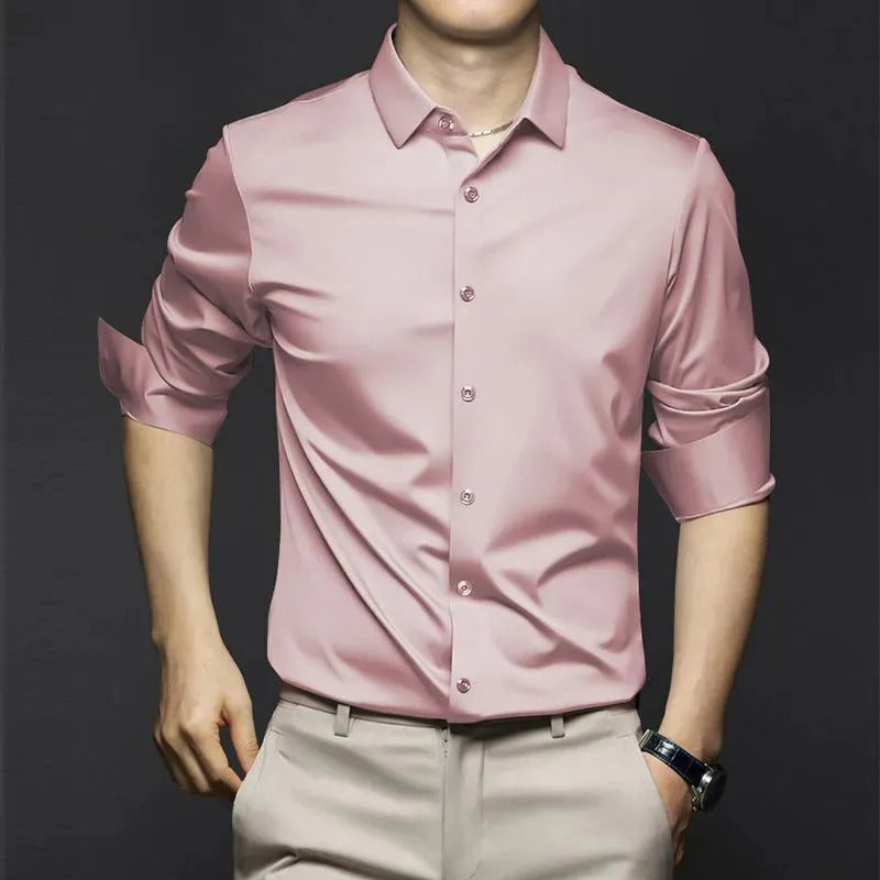 Men’s Classic Wrinkle-Resistant Shirt Pink / Medium Menswear