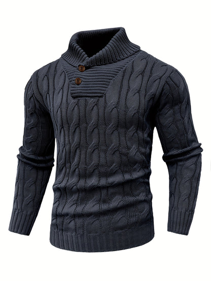 Caden Stripes – Men’s Rib-Knit Pullover Sweater