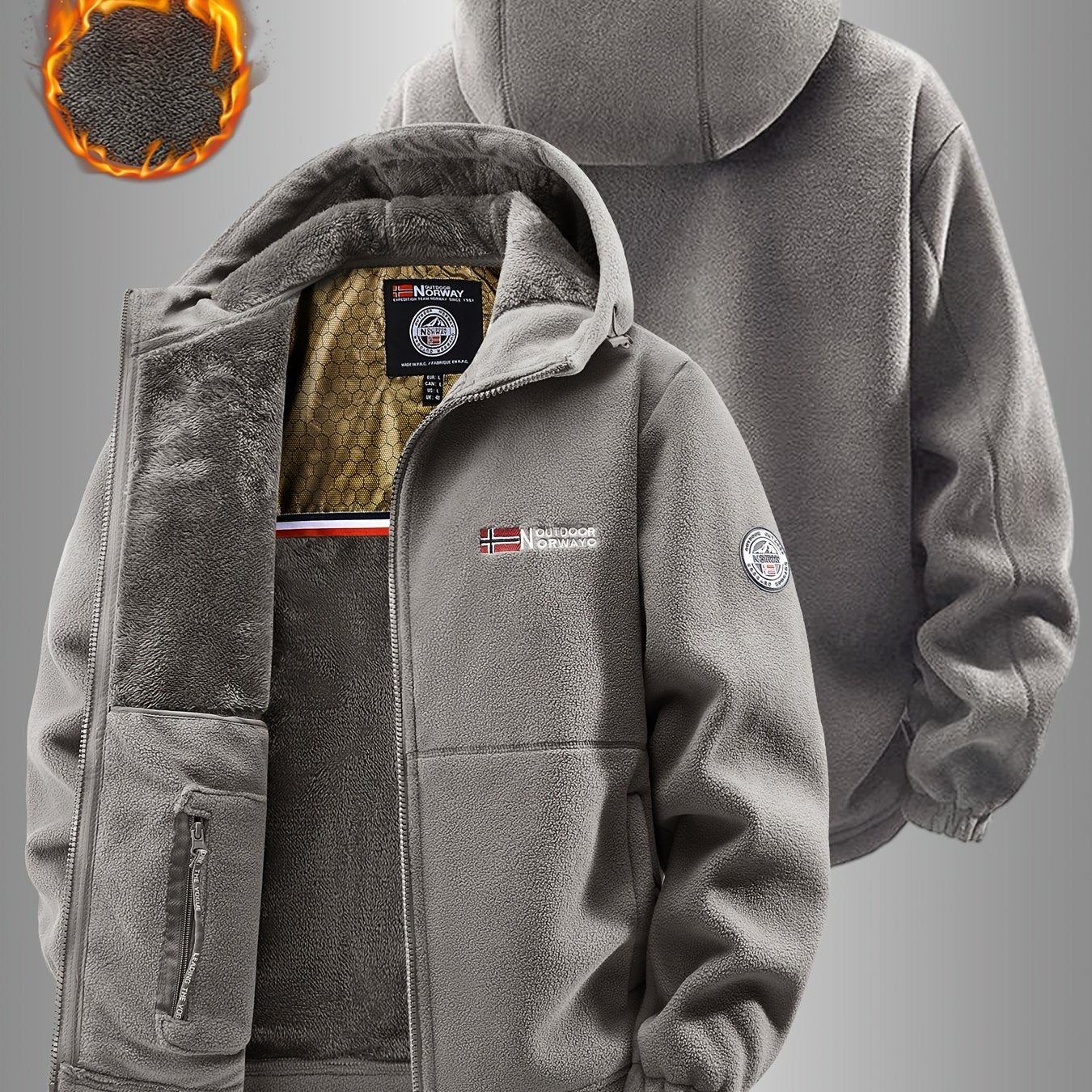 AeroFleece™ Geometric Hooded Jacket