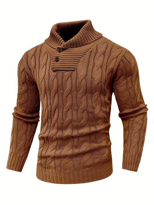 Caden Stripes – Men’s Rib-Knit Pullover Sweater