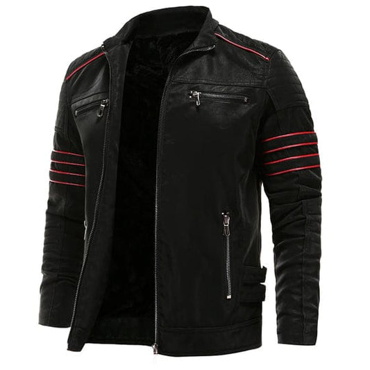 Wolcanno Leather Jacket Black / S Menswear