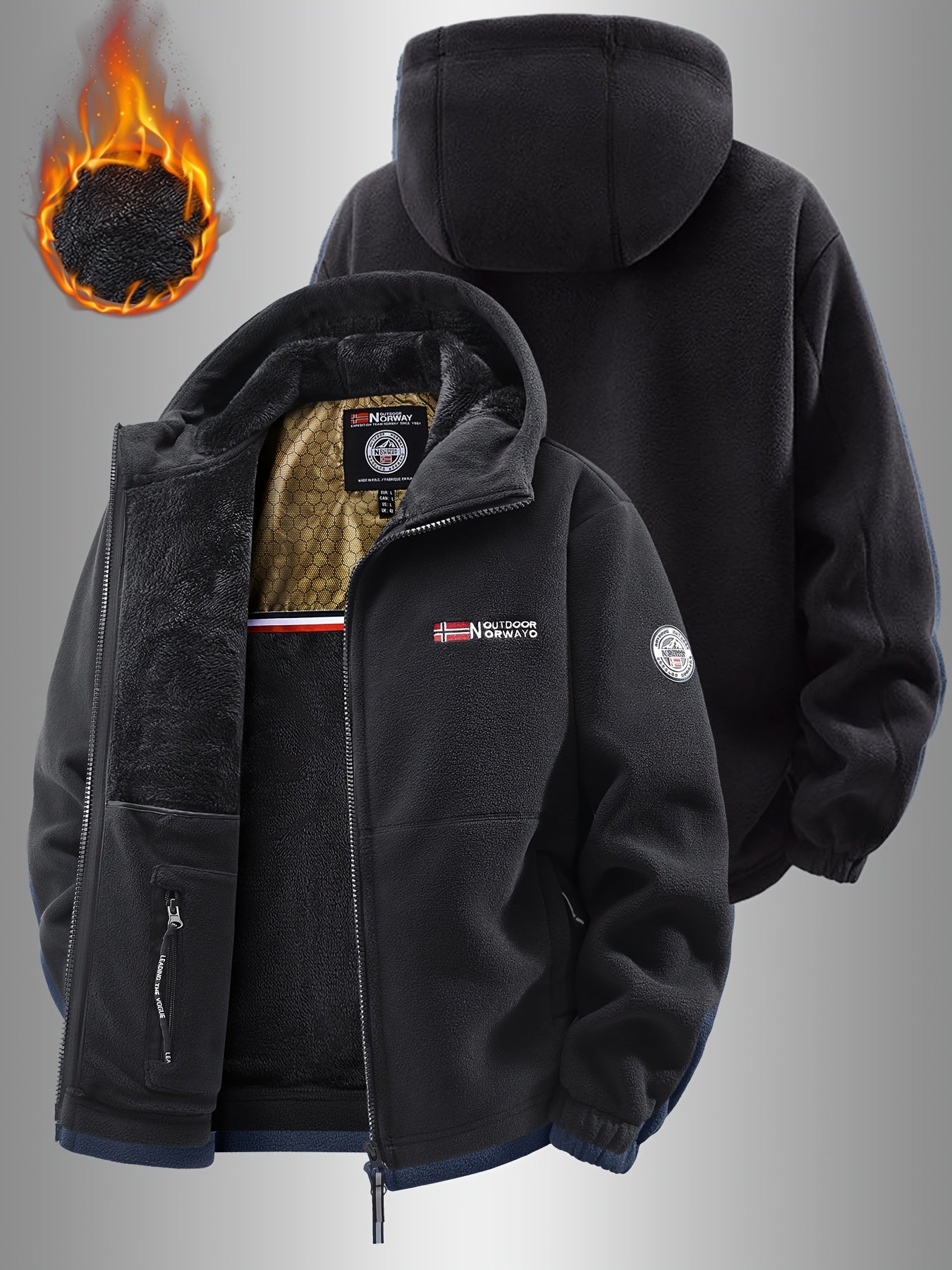 AeroFleece™ Geometric Hooded Jacket