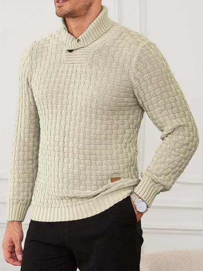 Veyron Slim – Men’s High-Stretch Rib-Knit Half-Placket Sweater