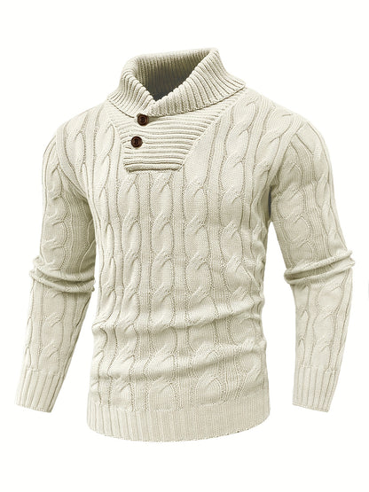 Caden Stripes – Men’s Rib-Knit Pullover Sweater