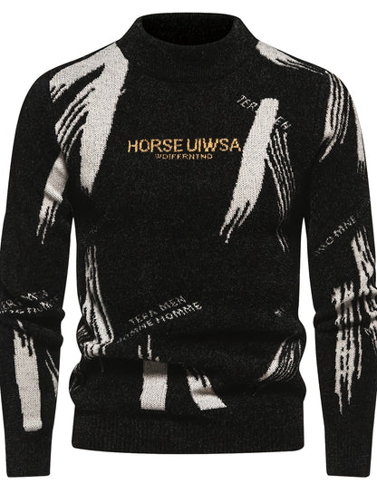Lexon Knit – Men’s High-Neck Alphabet Pullover
