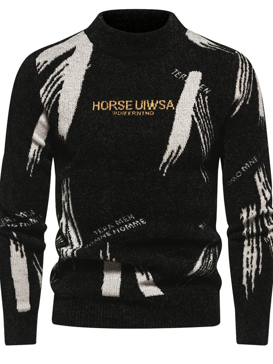 Lexon Knit – Men’s High-Neck Alphabet Pullover