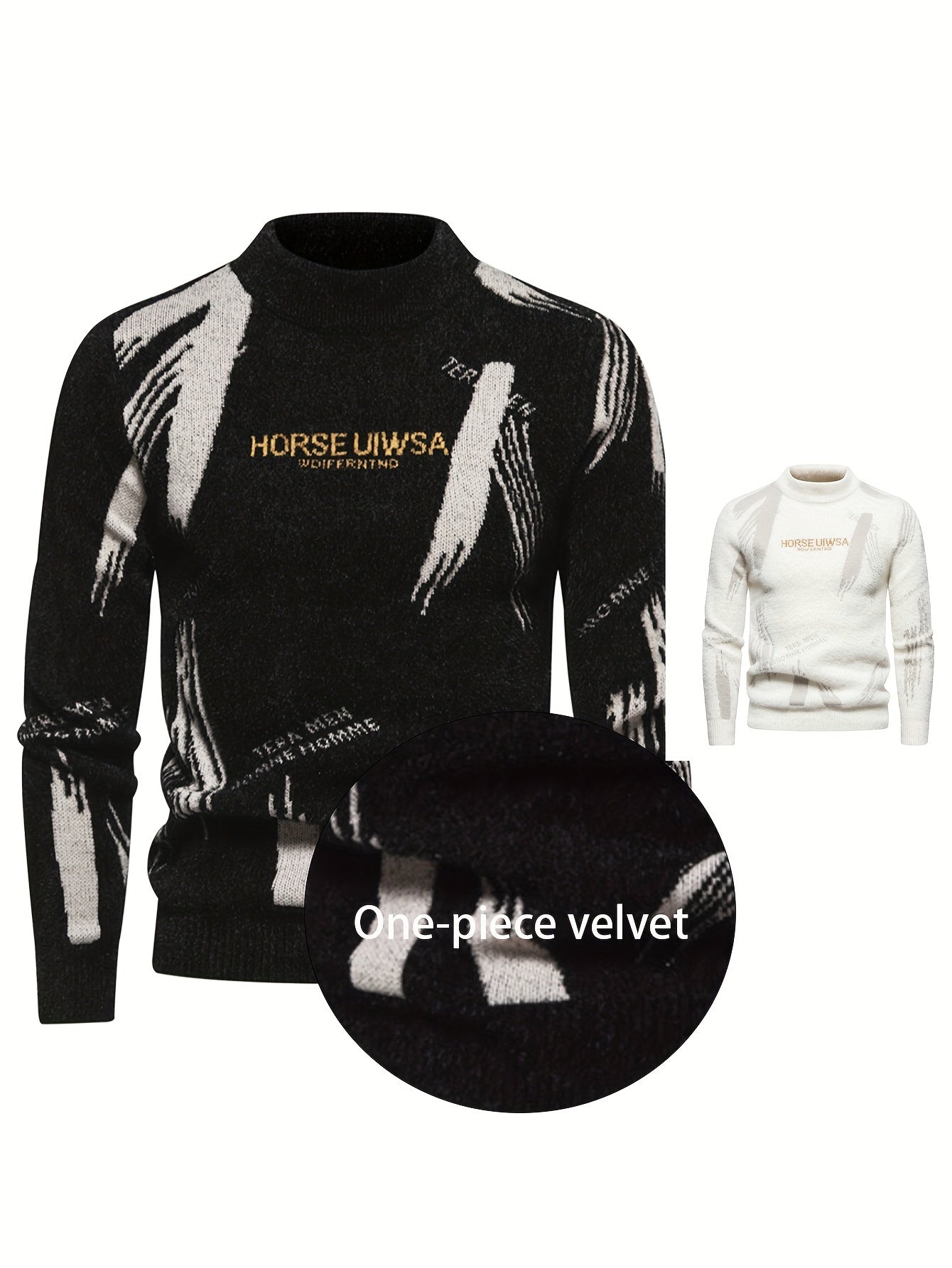 Lexon Knit – Men’s High-Neck Alphabet Pullover