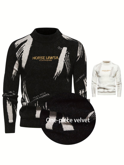 Lexon Knit – Men’s High-Neck Alphabet Pullover