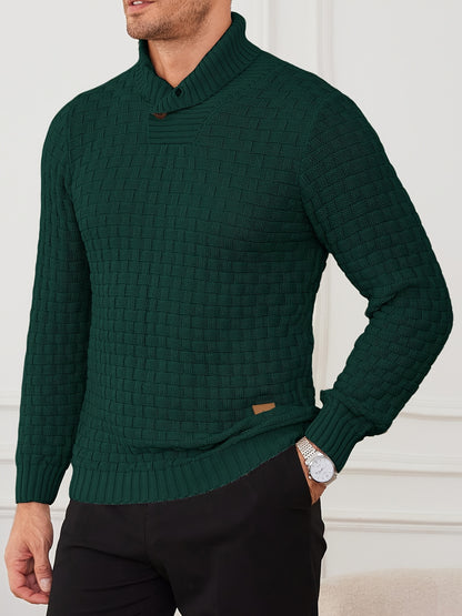 Veyron Slim – Men’s High-Stretch Rib-Knit Half-Placket Sweater