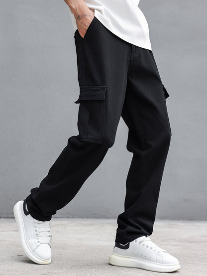 Men’s Cargo Straight Leg Jeans – Utility & Streetwear Style