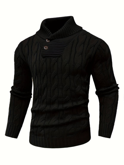 Caden Stripes – Men’s Rib-Knit Pullover Sweater