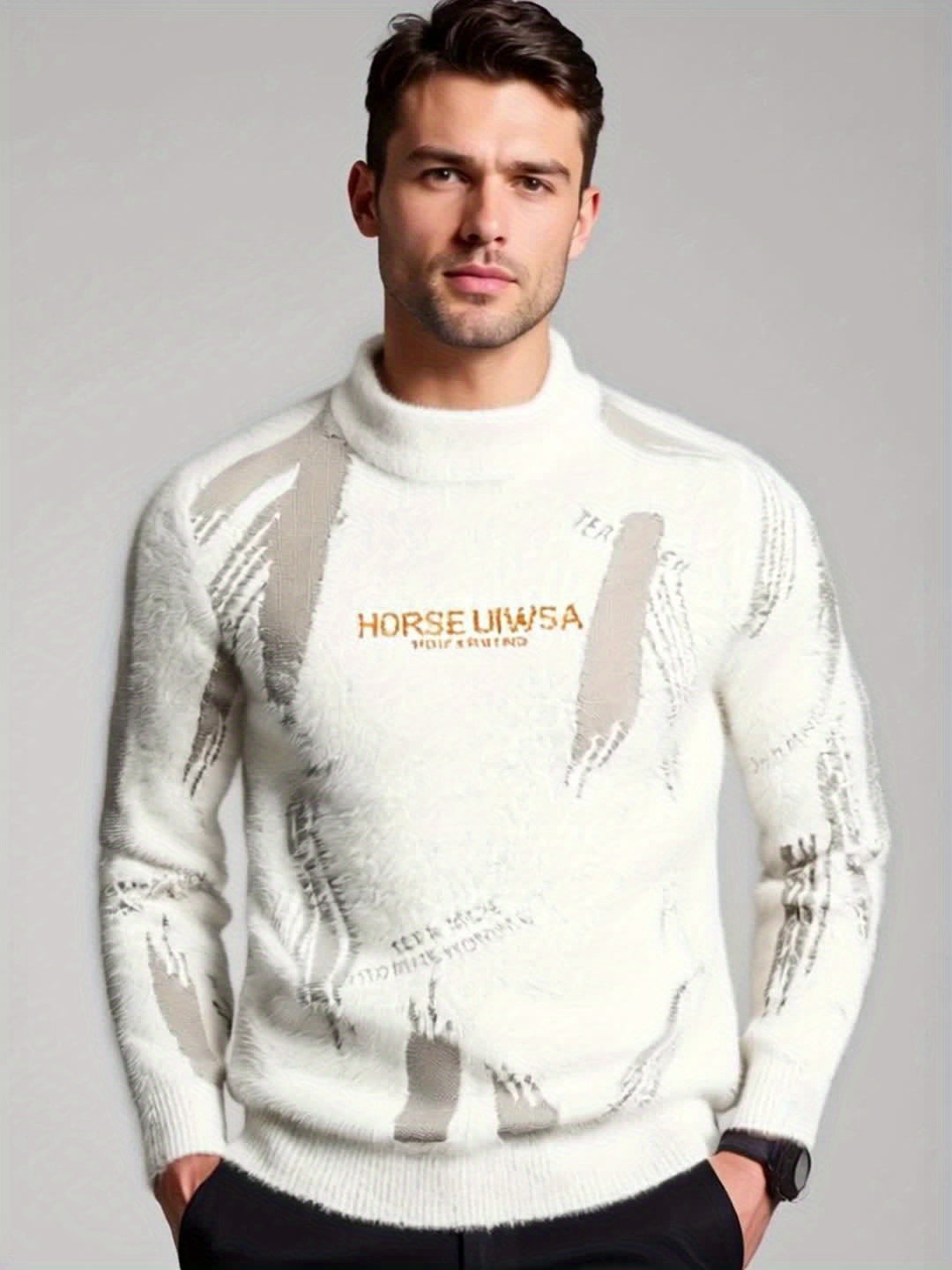 Lexon Knit – Men’s High-Neck Alphabet Pullover