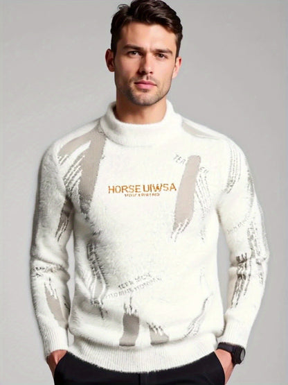 Lexon Knit – Men’s High-Neck Alphabet Pullover
