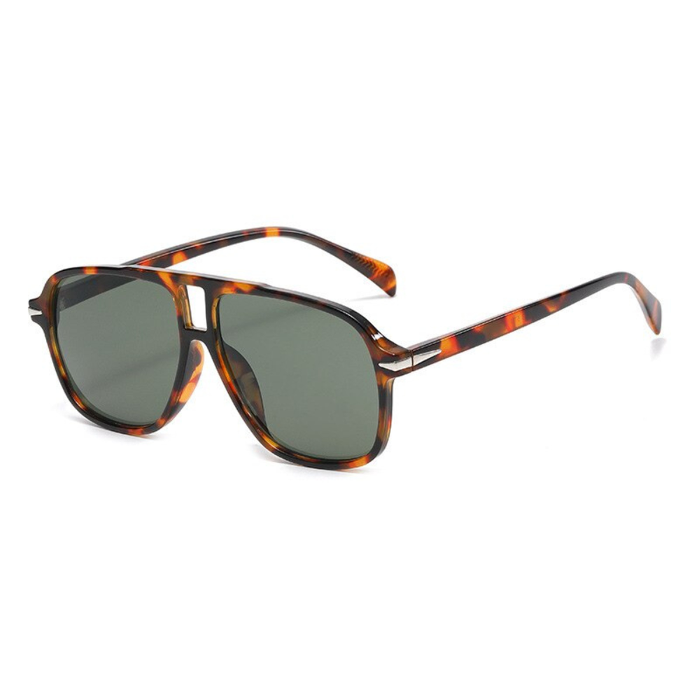 Fusion Glasses Green Leopard Sunglasses
