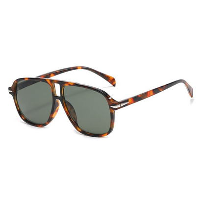 Fusion Glasses Green Leopard Sunglasses