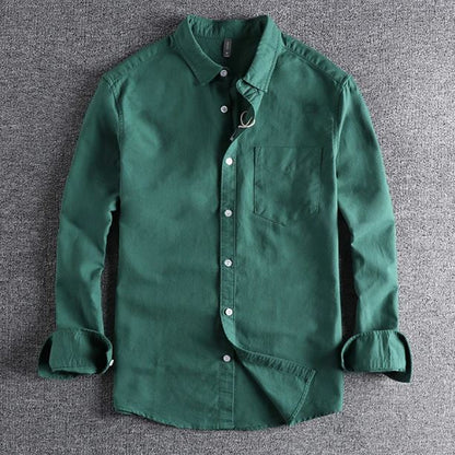 Onnat Cotton Premium Long Sleeve Shirt Green / M Menswear