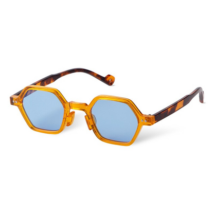 Logan Glasses Orange And Leopard⎪Blue Sunglasses