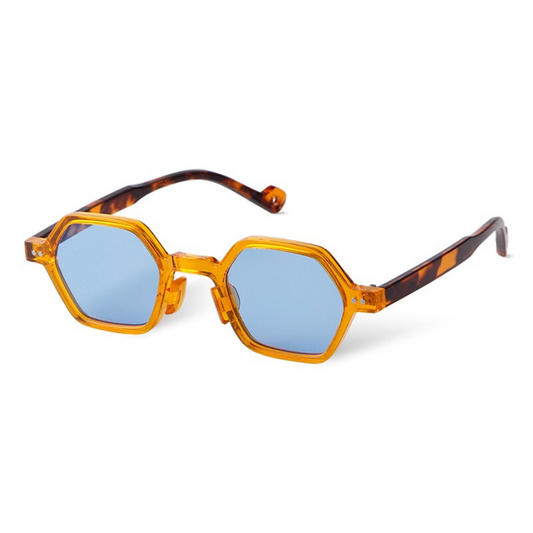 Logan Glasses Orange And Leopard⎪Blue Sunglasses
