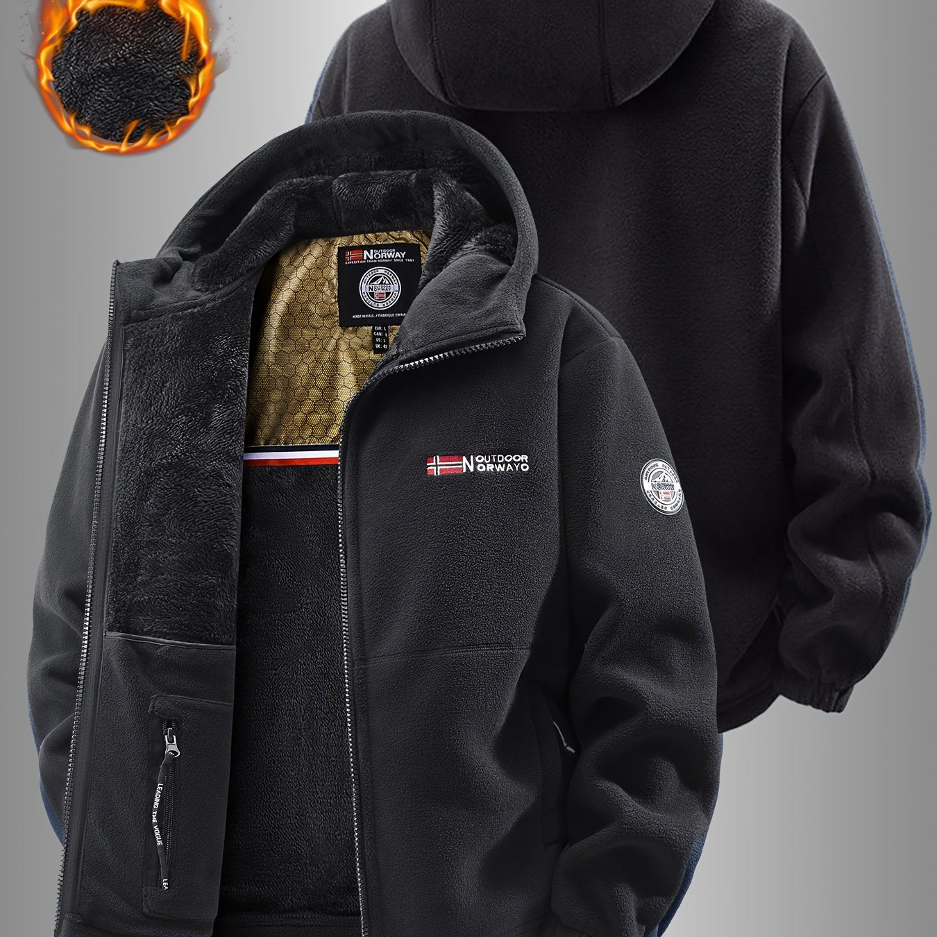 AeroFleece™ Geometric Hooded Jacket