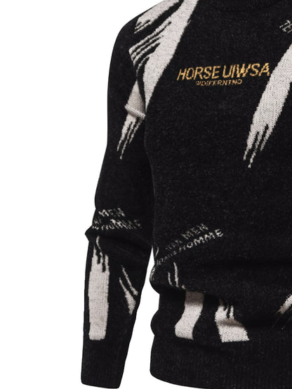 Lexon Knit – Men’s High-Neck Alphabet Pullover