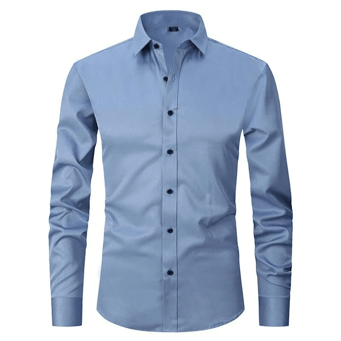 Breathable High Elasticity Anti-Wrinkle Shirt Light Blue / S Menswear