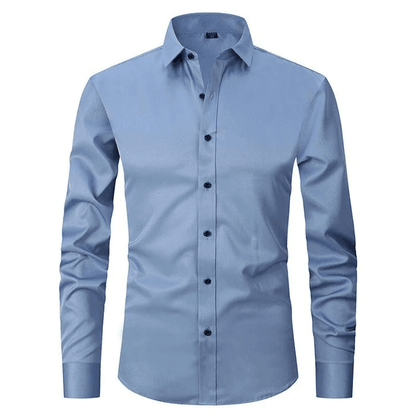 Breathable High Elasticity Anti-Wrinkle Shirt Light Blue / S Menswear