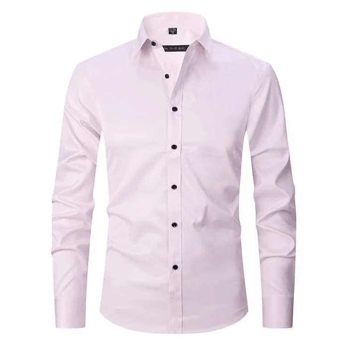 Breathable High Elasticity Anti-Wrinkle Shirt Pink / S Menswear