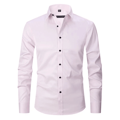 Breathable High Elasticity Anti-Wrinkle Shirt Pink / S Menswear