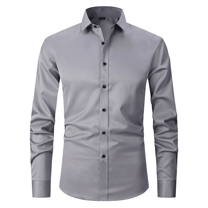 Breathable High Elasticity Anti-Wrinkle Shirt Gray / S Menswear