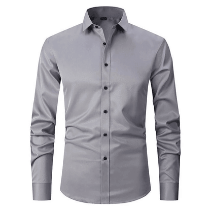 Breathable High Elasticity Anti-Wrinkle Shirt Gray / S Menswear
