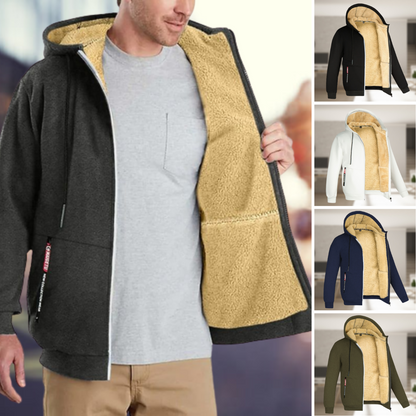 Sadi - Casual Men’s Winter Jacket With Hood And Fleece Menswear