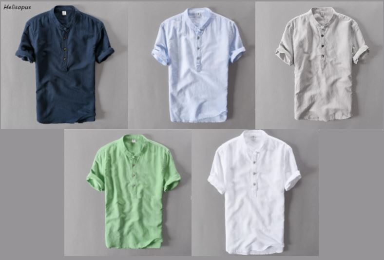 Linen Cotton Short-Sleeve Shirt Menswear