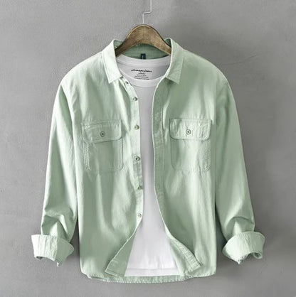 Vintage Cotton Long Sleeve Shirt Green / M Menswear