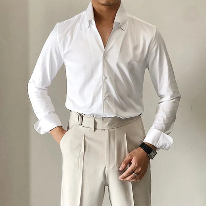Vinci Slim Dress Shirt White / Medium Menswear