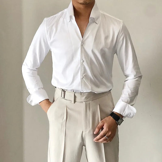 Vinci Slim Dress Shirt White / Medium Menswear