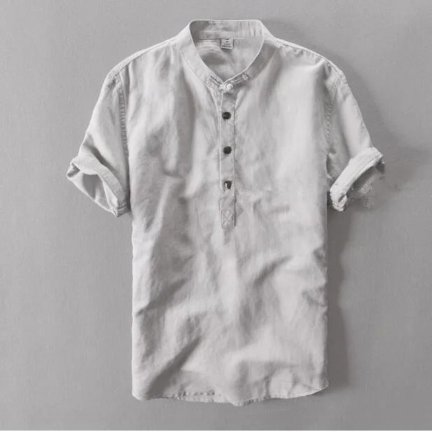 Linen Cotton Short-Sleeve Shirt Menswear