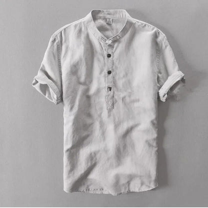 Linen Cotton Short-Sleeve Shirt Menswear