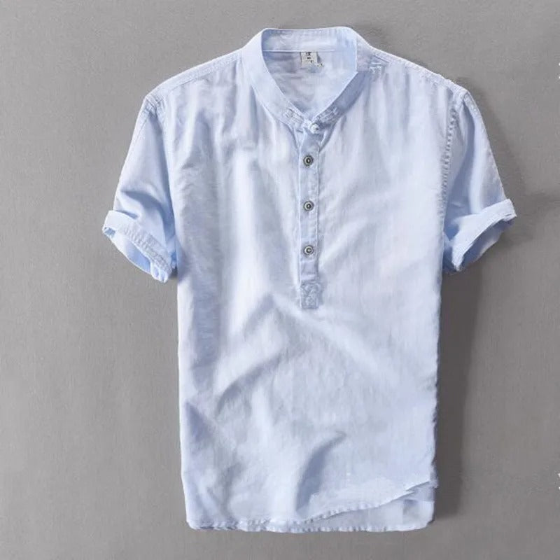 Linen Cotton Short-Sleeve Shirt Menswear