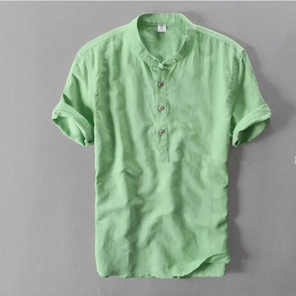 Linen Cotton Short-Sleeve Shirt Menswear