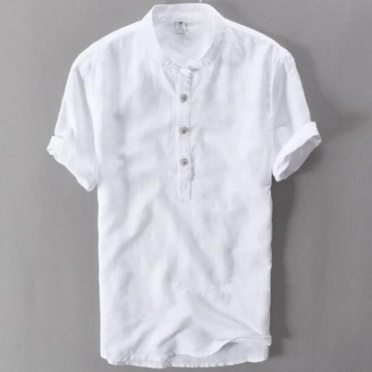Linen Cotton Short-Sleeve Shirt Menswear